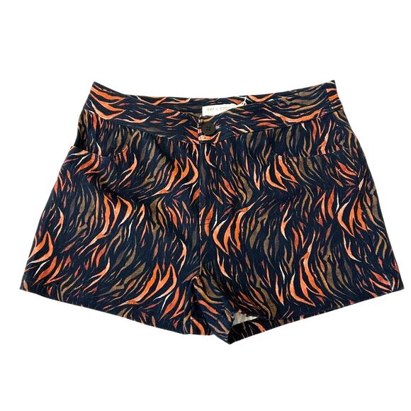 Anthropologie See U Soon Women's Mid Rise Shorts Black/Orange Size 4 - NWT - Picture 9 of 9